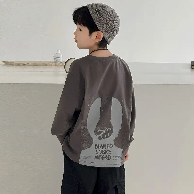Boys Sweatshirt T-Shirt Korean Style Spring 2026 - Image 3