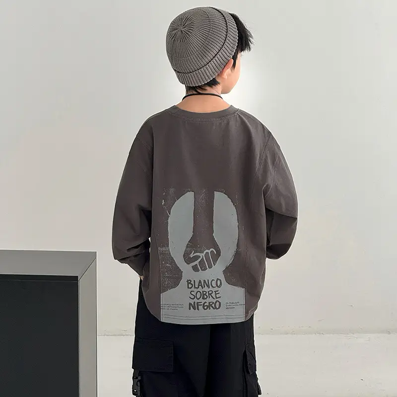Boys Sweatshirt T-Shirt Korean Style Spring 2026 - Image 5
