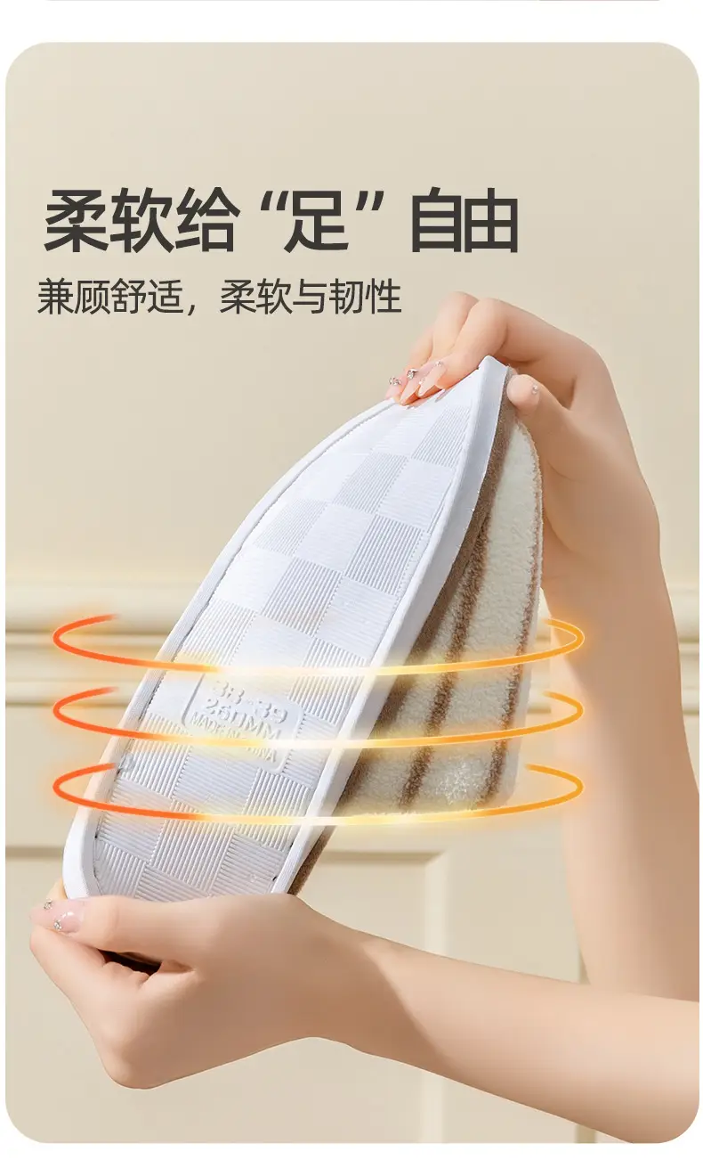 Cixi Cotton Slippers for Women in Winter, Spring & Fall, Indoor Warm and Non-Slip Home Furnishings, Cixi Winter Plush Men's Slippers — feature 13