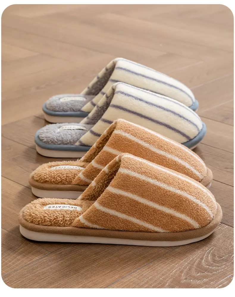 Cixi Cotton Slippers for Women in Winter, Spring & Fall, Indoor Warm and Non-Slip Home Furnishings, Cixi Winter Plush Men's Slippers — feature 6