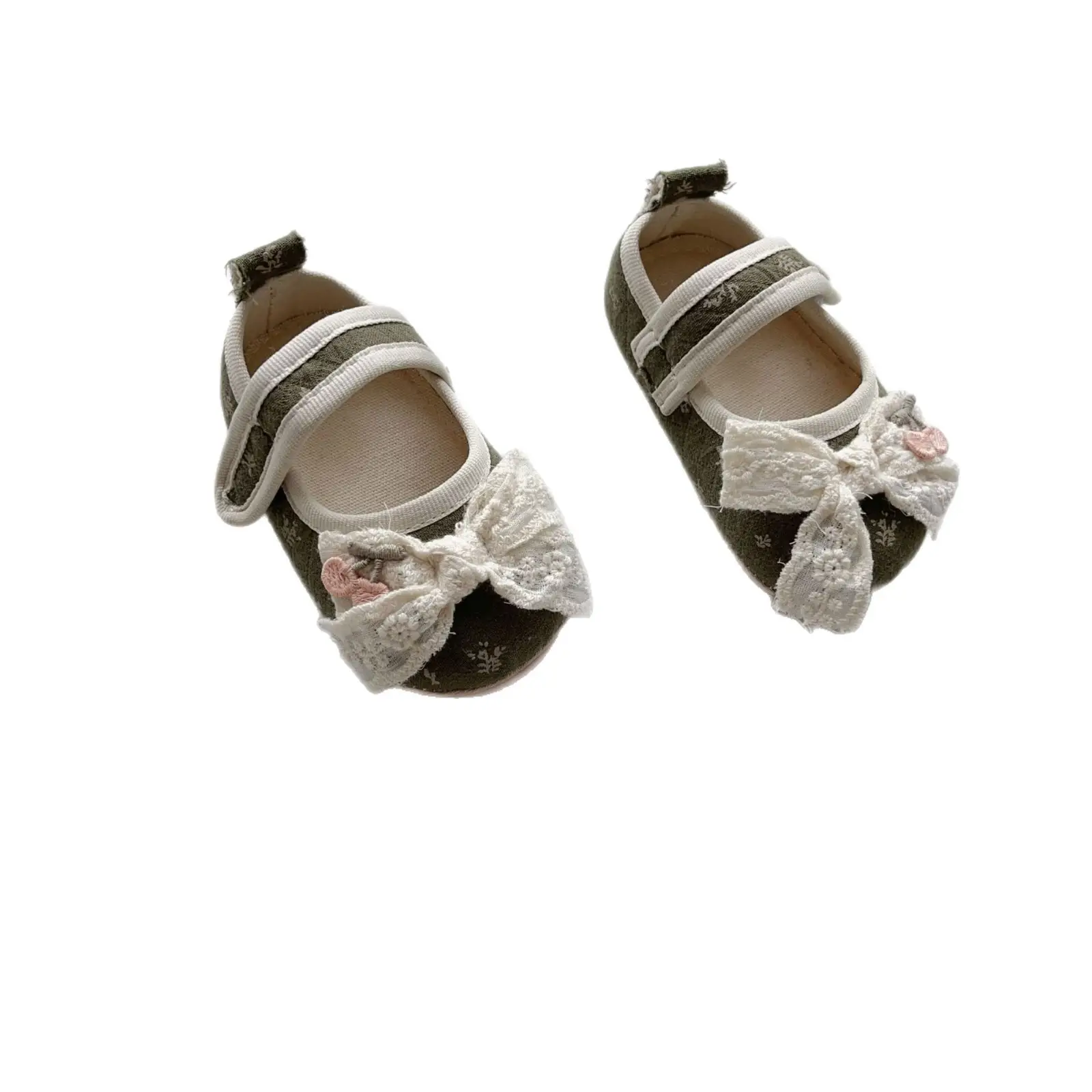 2025 Baby Girls Lace Soft Sole Spring Fall Shoes