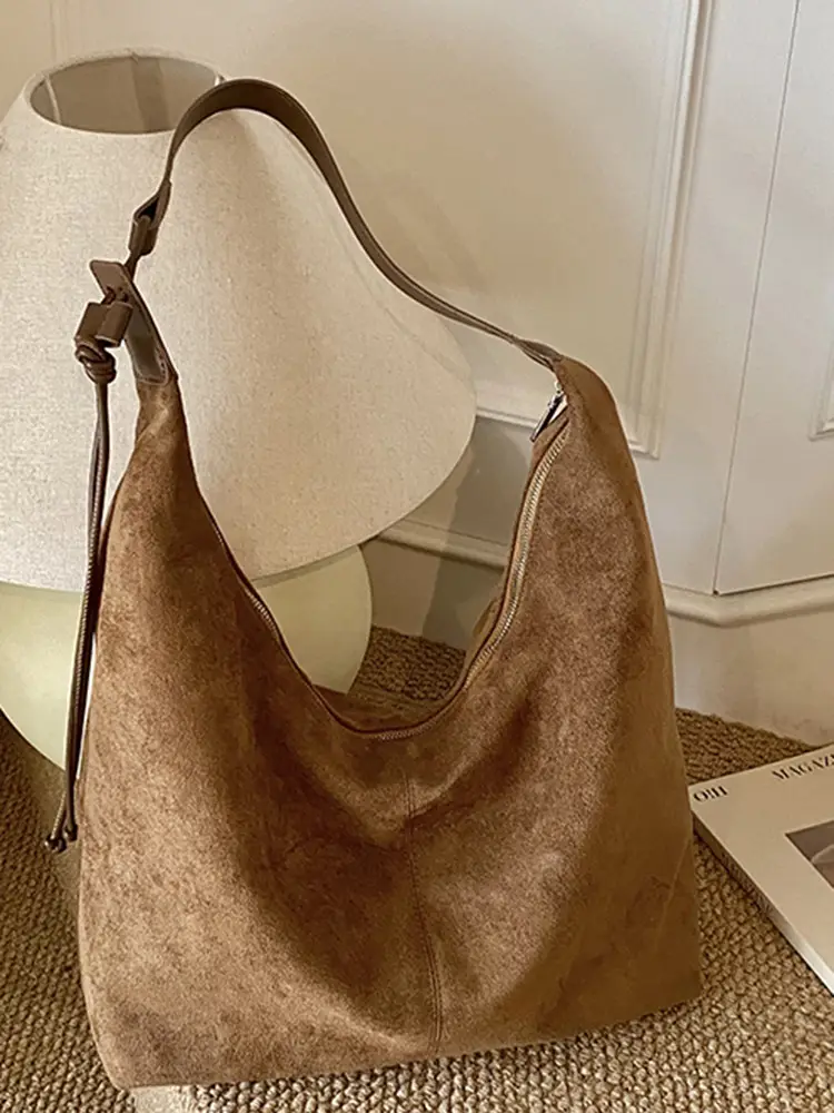 Frosted Armpit Bag Women Brown 2025 - Image 5