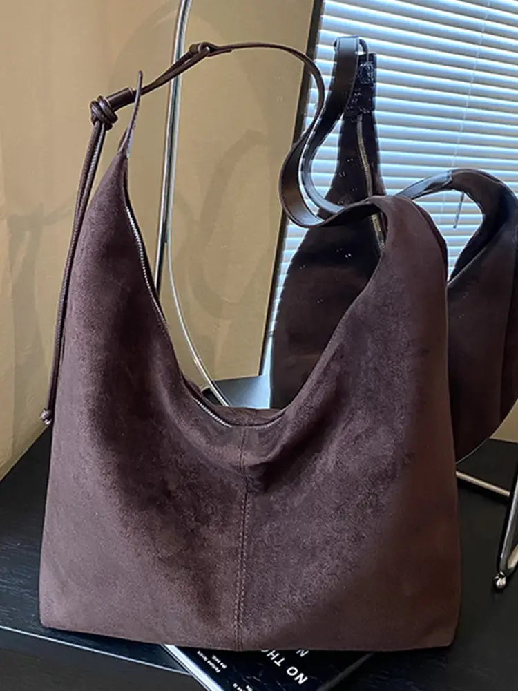 Frosted Armpit Bag Women Brown 2025 - Image 6