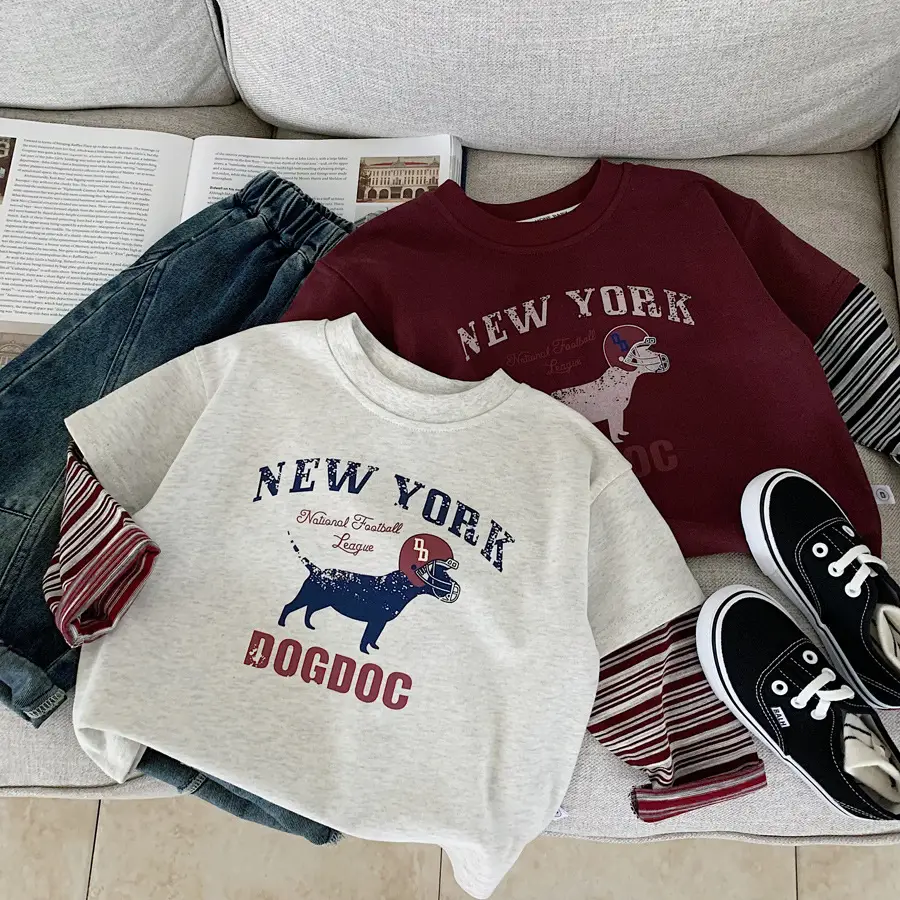 Boys New York Dog Dog Cotton T-Shirt 2025