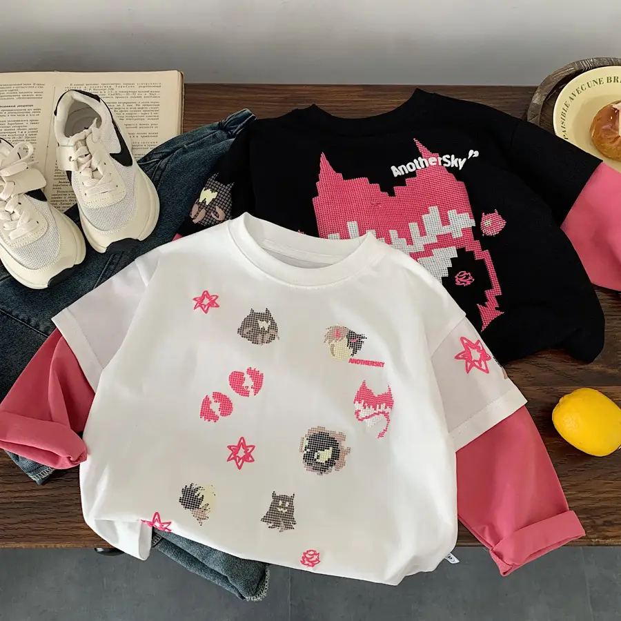 Girls Black Floral Long Sleeve T-Shirt 2025 — feature 6