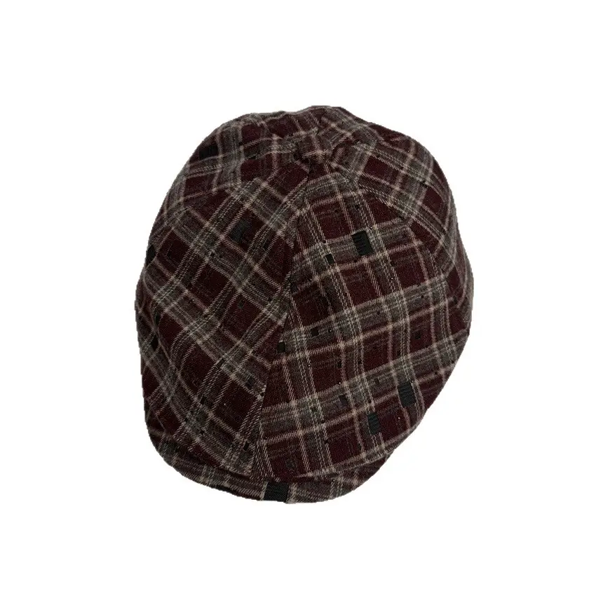 New British Style Plaid Cap for Women Autumn Casual Reversible - Image 6