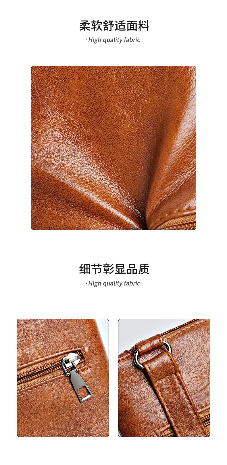 Women Crossbody Phone Bag Grey Leather Shoulder Bag — feature 13