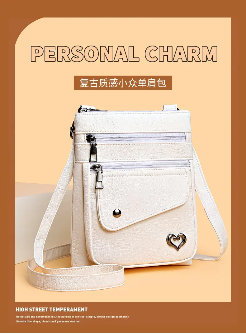 Women Crossbody Phone Bag Grey Leather Shoulder Bag — feature 2