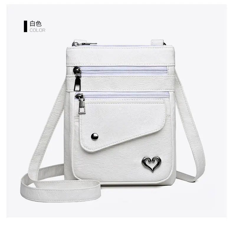 Women Crossbody Phone Bag Grey Leather Shoulder Bag — feature 29