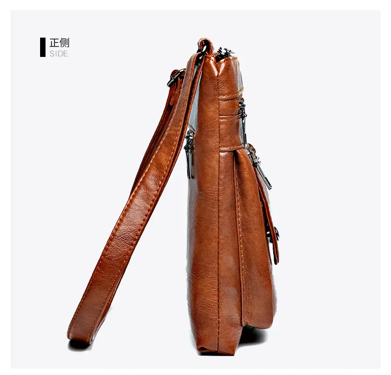 Women Crossbody Phone Bag Grey Leather Shoulder Bag — feature 32