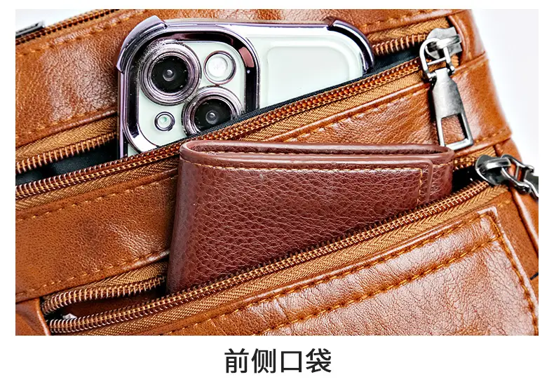 Women Crossbody Phone Bag Grey Leather Shoulder Bag — feature 40