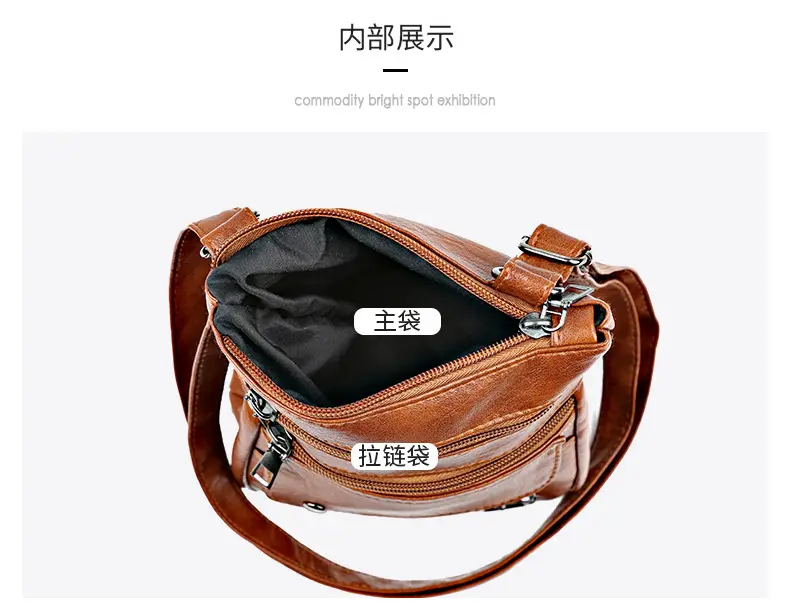 Women Crossbody Phone Bag Grey Leather Shoulder Bag — feature 43