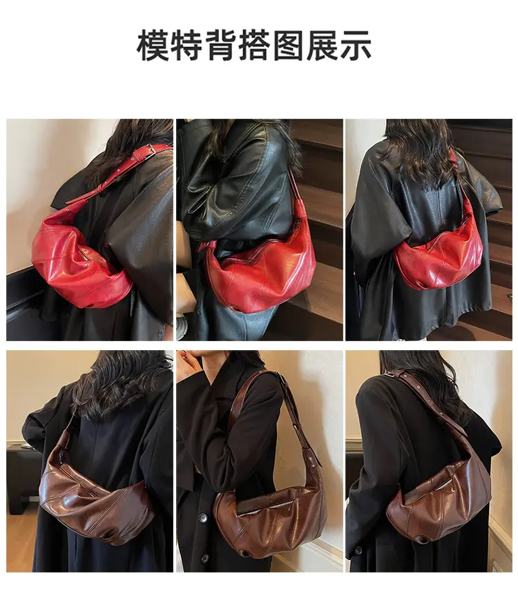 Red Leather Shoulder Bag for Women 2026 — feature 9