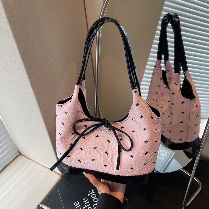 Women's Bow Bag with Embroidered Design - Image 5