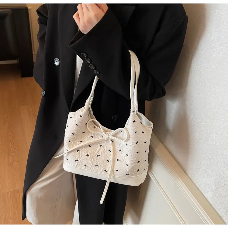 Women's Bow Bag with Embroidered Design — feature 11
