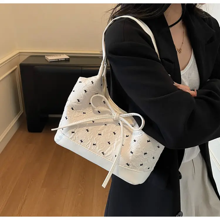 Women's Bow Bag with Embroidered Design — feature 9