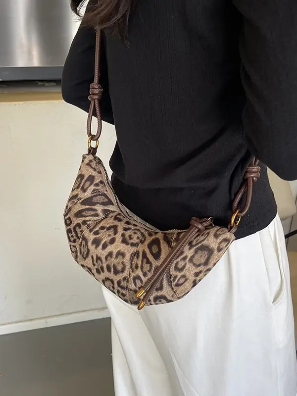 Leopard Print Shoulder Crossbody Bag for Women 2025