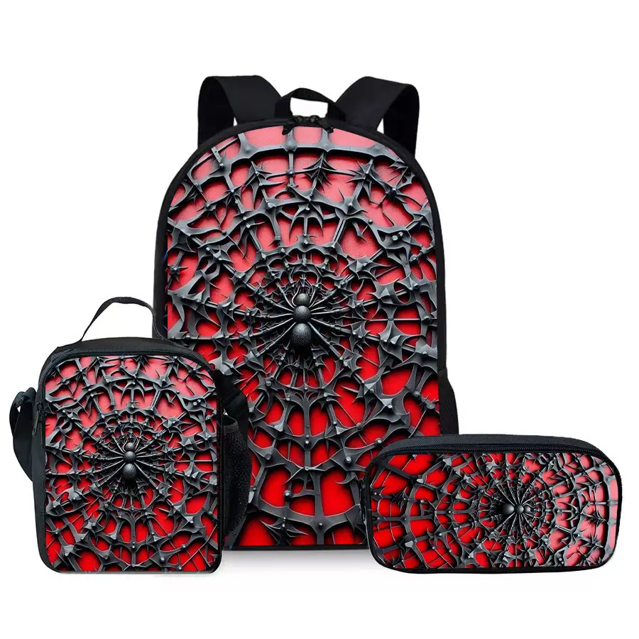 Large-Capacity Spine-Protecting and Weight-Reducing Schoolbag Set for Primary School Students with Cartoon Hero Print Backpack
