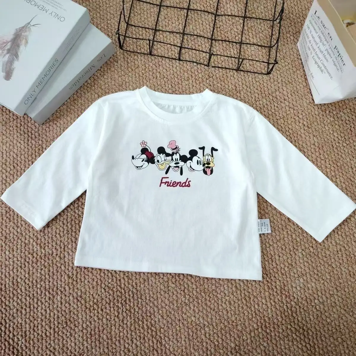 100% Cotton Retro Printed Boys T-Shirt White — feature 4