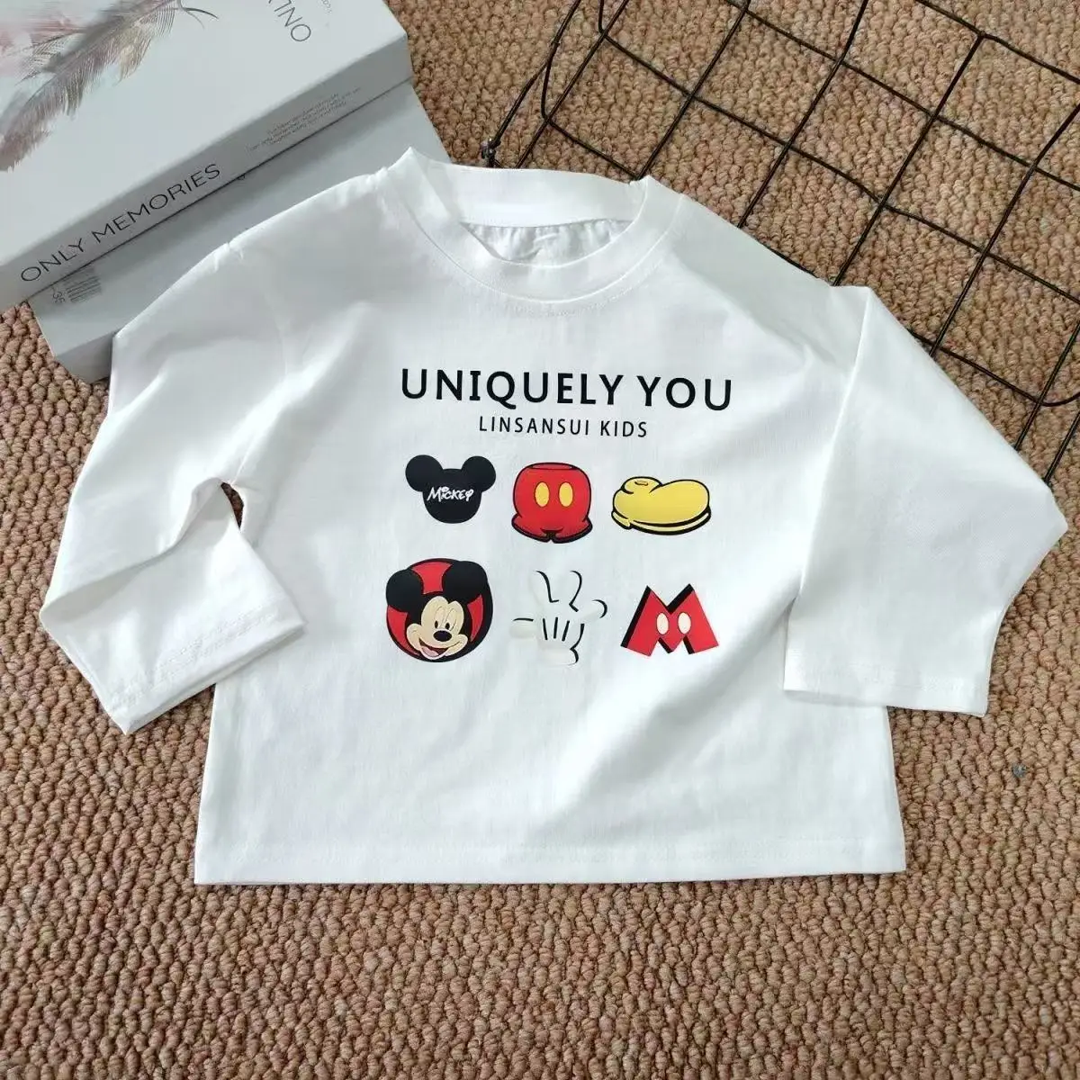 100% Cotton Retro Printed Boys T-Shirt White - Image 2