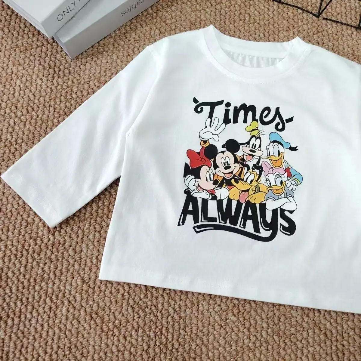 100% Cotton Retro Printed Boys T-Shirt White - Image 3