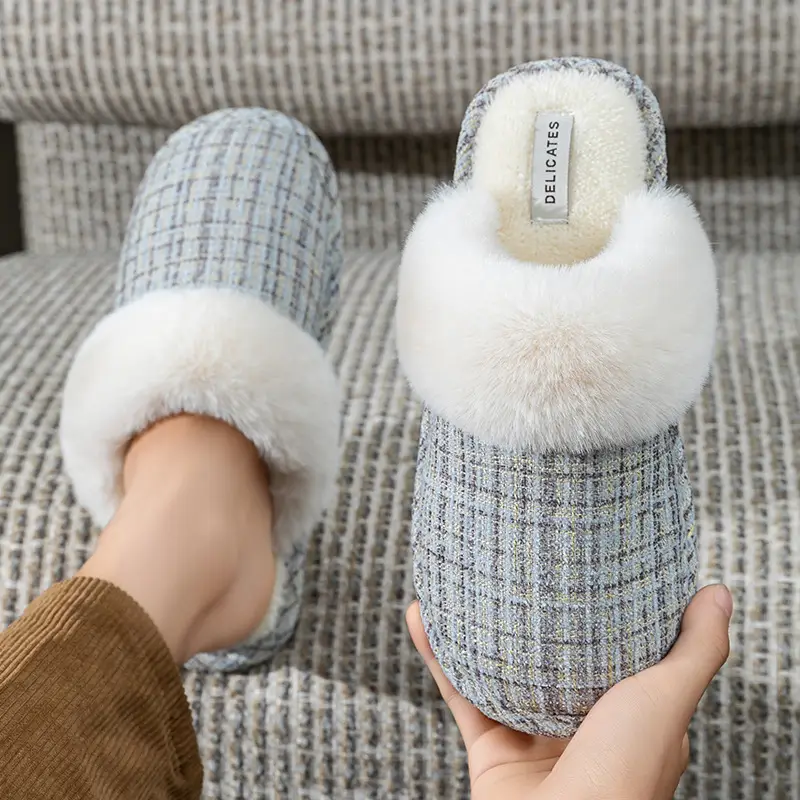 Cixi Cotton Slippers for Women in Winter, Spring & Fall, Indoor Home Use, Warm and Non-Slip Home Furnishings, Cixi Winter Plush Men's - Image 3