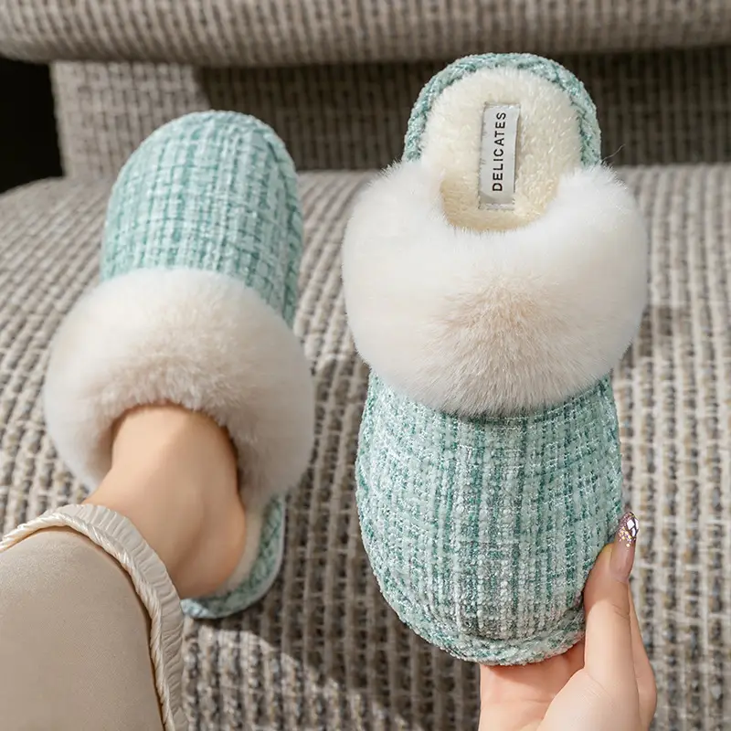 Cixi Cotton Slippers for Women in Winter, Spring & Fall, Indoor Home Use, Warm and Non-Slip Home Furnishings, Cixi Winter Plush Men's - Image 2