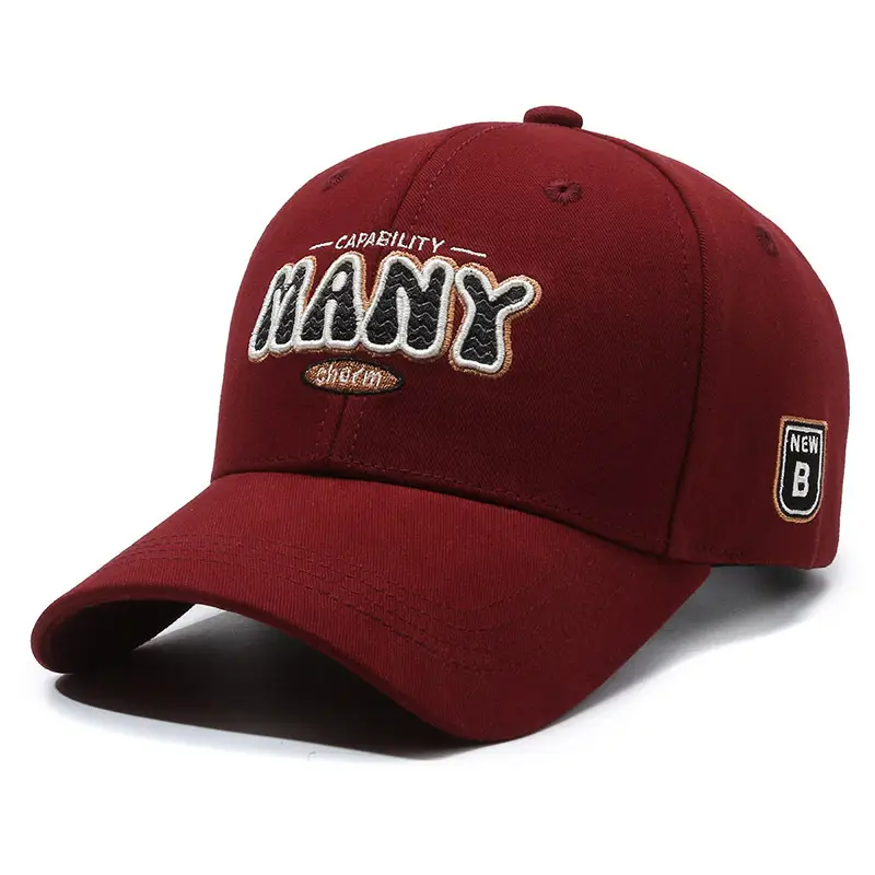 Maroon Embroidered Baseball Cap for Men Women - Image 4