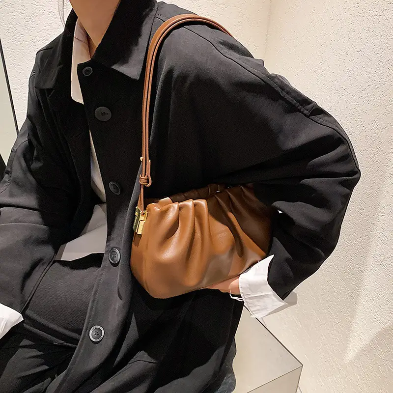 Women's Beige Shoulder Bag with Strap & Crossbody - Image 6