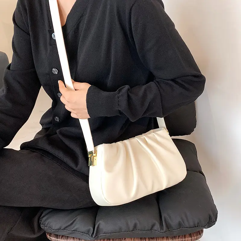 Women's Beige Shoulder Bag with Strap & Crossbody - Image 8