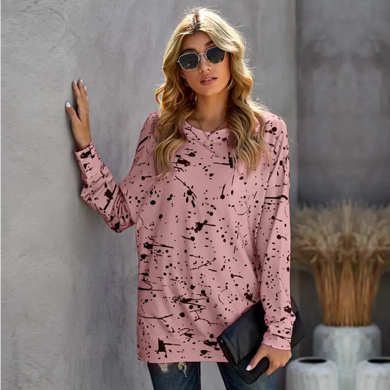 Women Striped Long Sleeve Pullover Top White