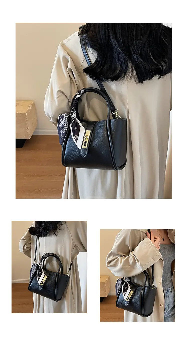 Retro Brown Crossbody Bag for Women with Logo — feature 12