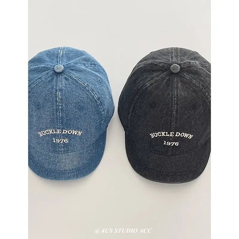 Women's Japanese Retro Denim Baseball Cap Large Circumference - Image 4
