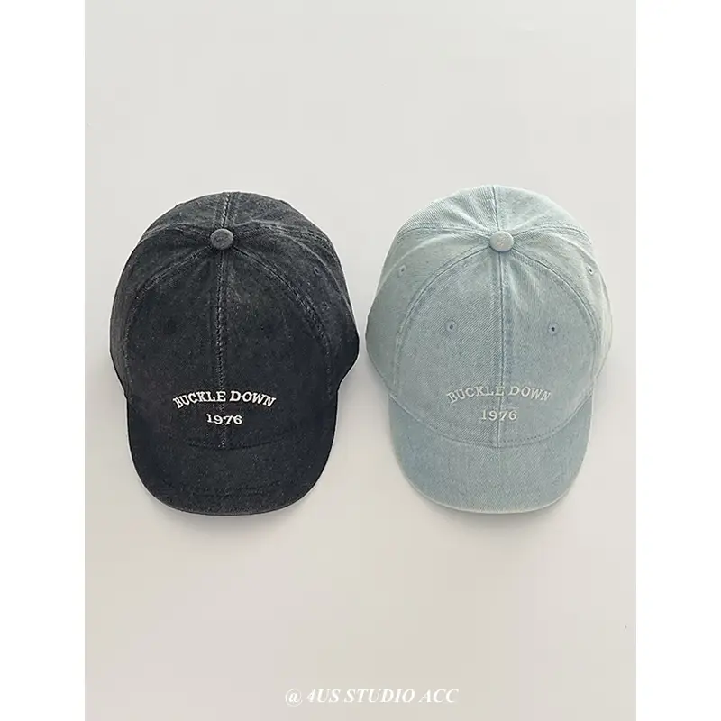 Women's Japanese Retro Denim Baseball Cap Large Circumference - Image 6