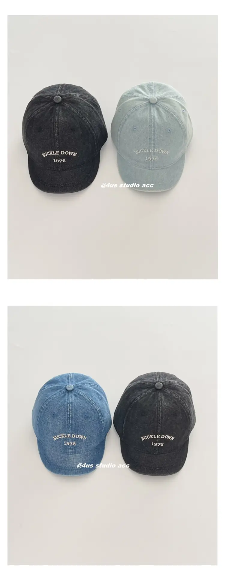 Women's Japanese Retro Denim Baseball Cap Large Circumference — feature 3