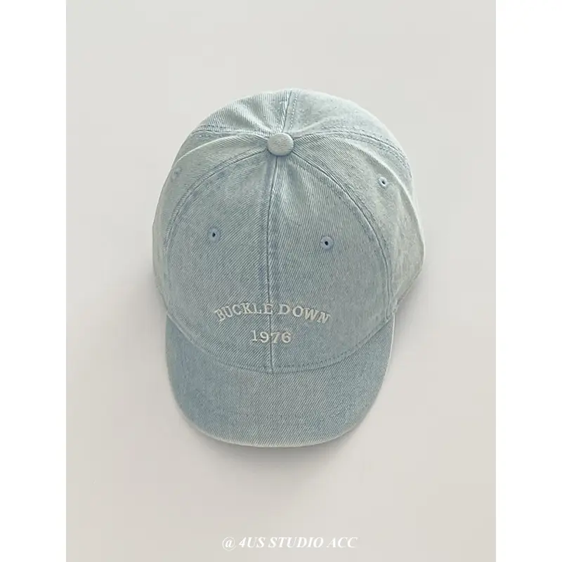 Women's Japanese Retro Denim Baseball Cap Large Circumference - Image 3