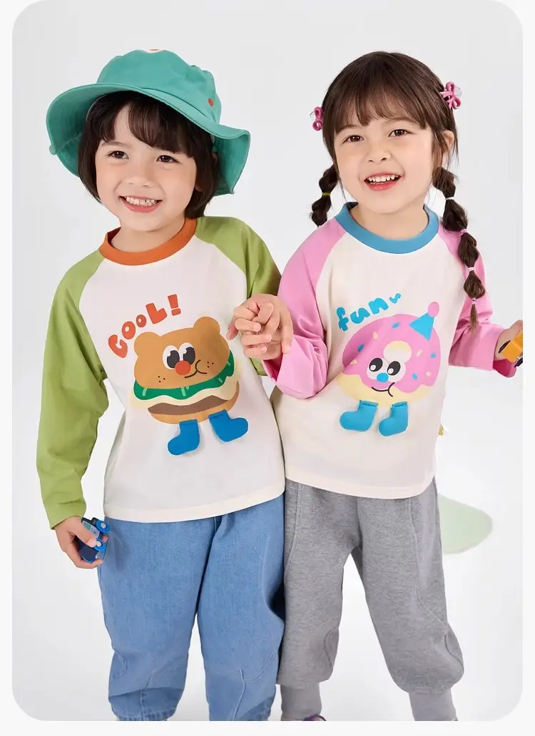 Dudujia Boys Long Sleeve T-Shirt Cream Black Spring Base — feature 44