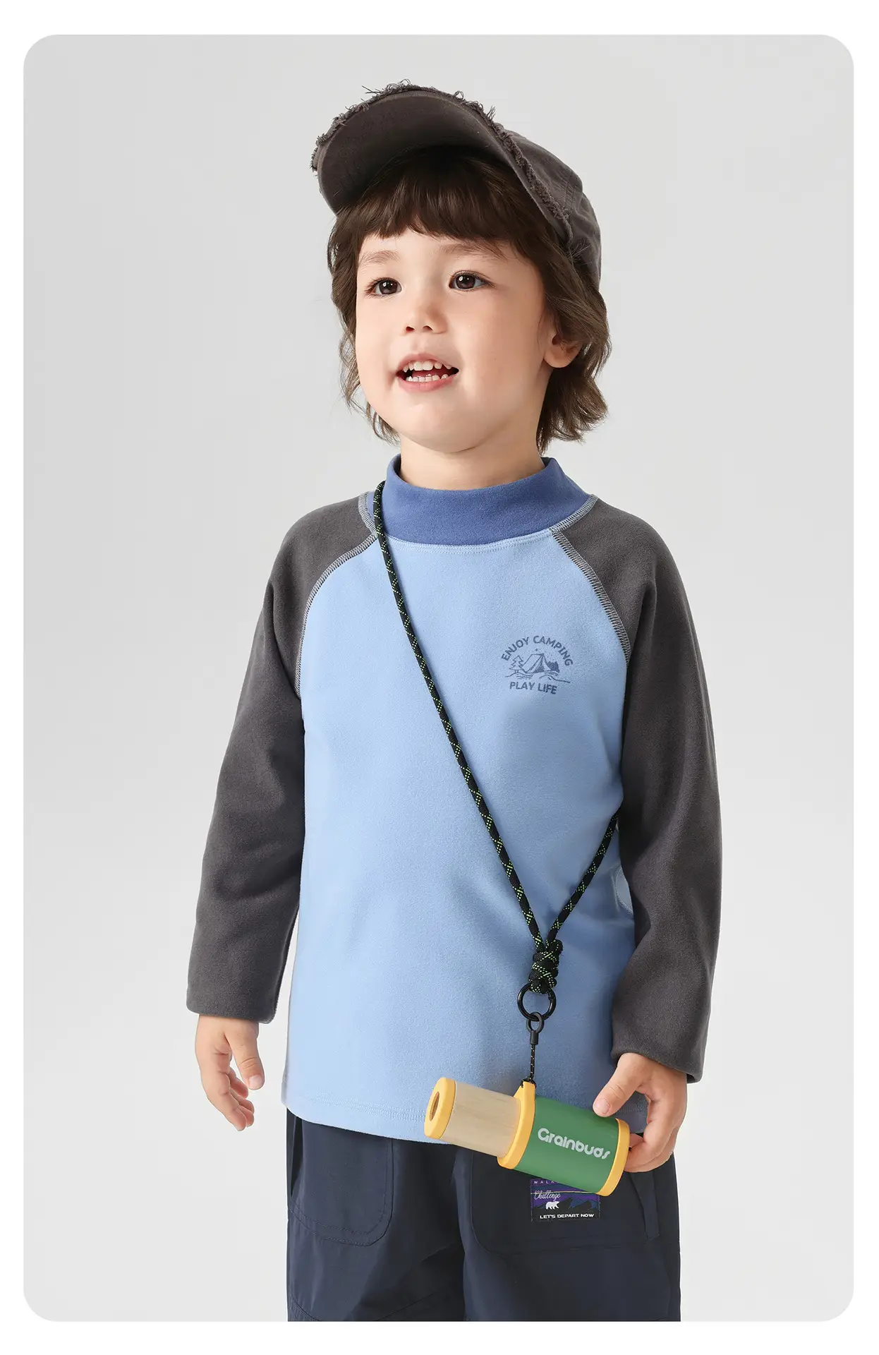 Right European Boys' Blue Base Long Sleeve T-Shirt — feature 15