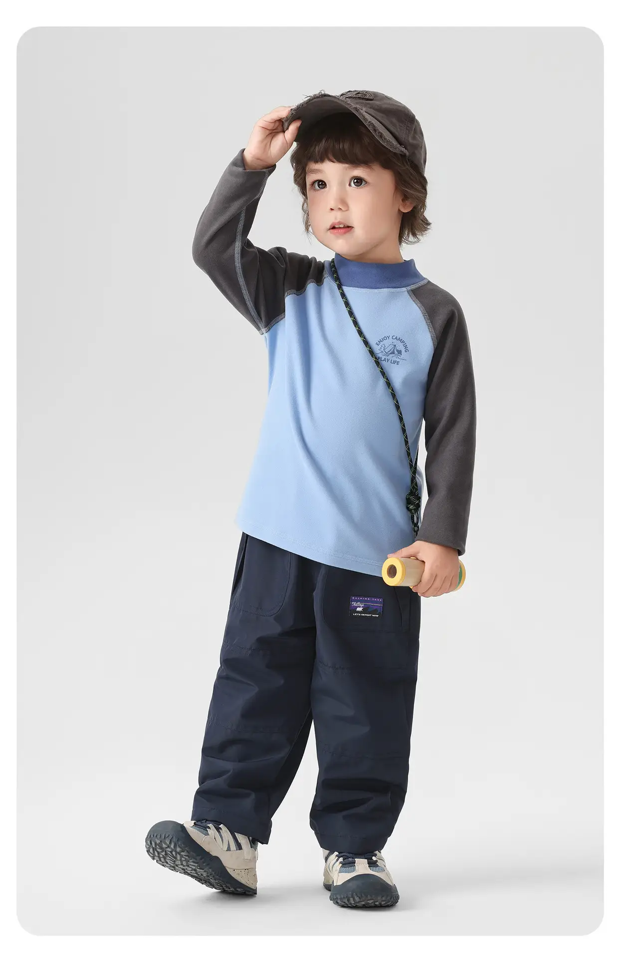 Right European Boys' Blue Base Long Sleeve T-Shirt — feature 16