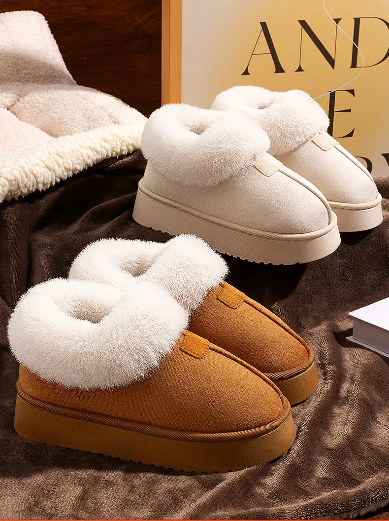 Maternity Cotton Slippers for Women, Autumn and Winter 2025 New Style, Indoor Home Thick Warm Plush Cotton Shoes for Outdoor Wear — feature 1