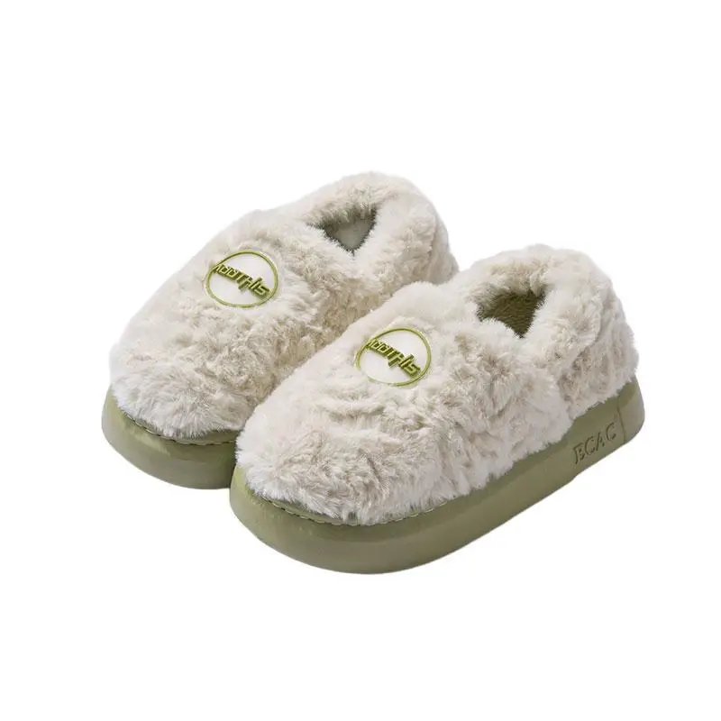 Women's Cotton Slippers 2024 New Winter Plush Warm Couple Indoor Non-Slip Thick Sole Soft Cotton Slippers - Image 10