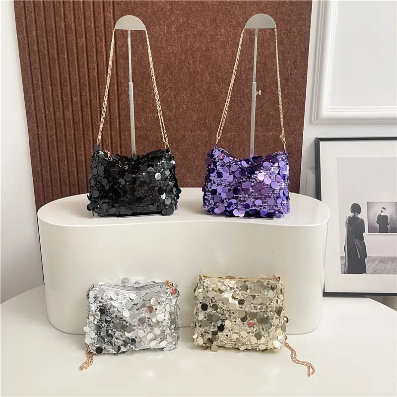 Purple Sequin Crossbody Bag for Women 2025 - Image 8