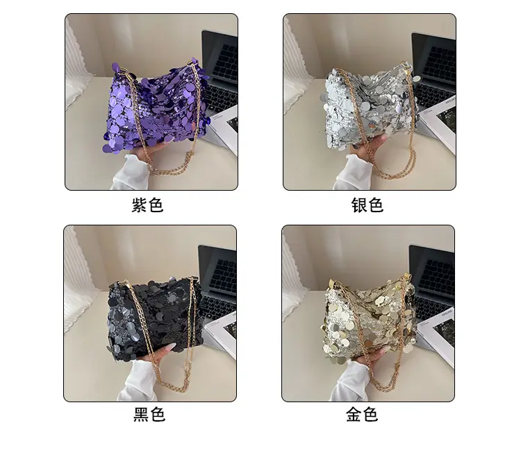 Purple Sequin Crossbody Bag for Women 2025 — feature 4
