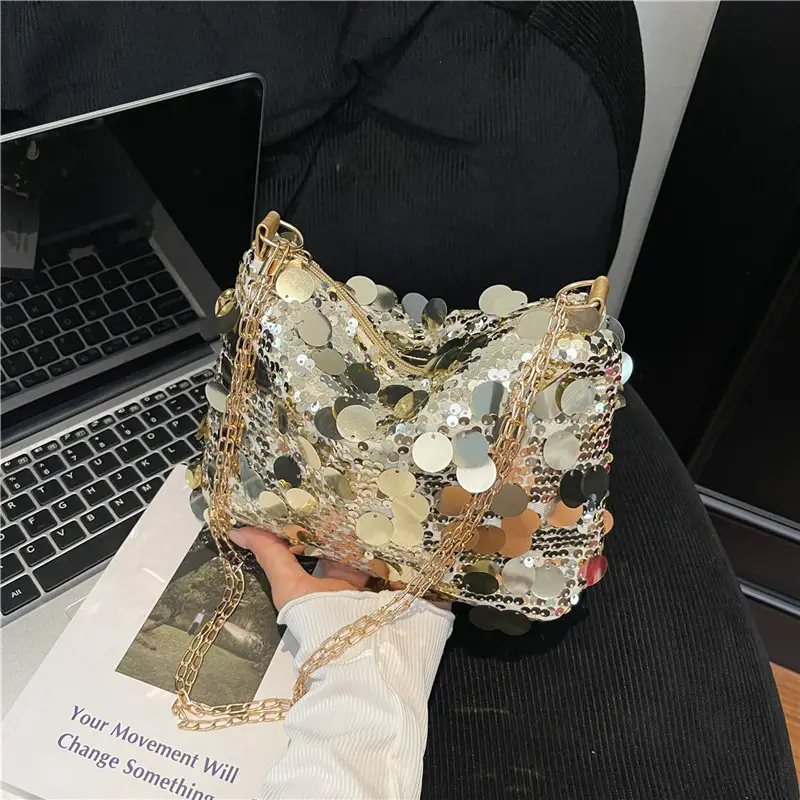 Purple Sequin Crossbody Bag for Women 2025 - Image 3
