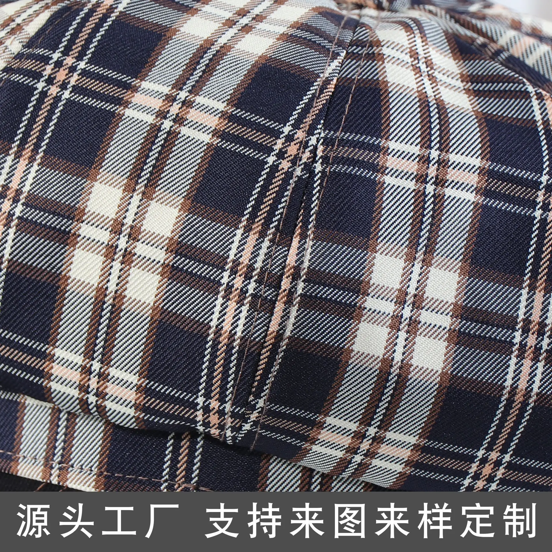 New Plaid Octagonal Hat for Women Spring Autumn - Image 5