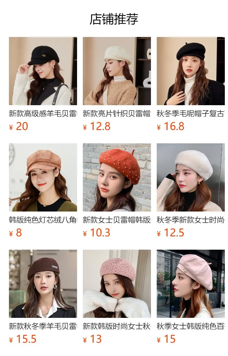 New Plaid Octagonal Hat for Women Spring Autumn — feature 2