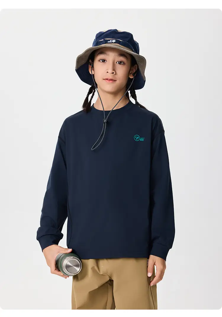 Girls Long Sleeve Grey Sweatshirt Kids Sports Wear — feature 15