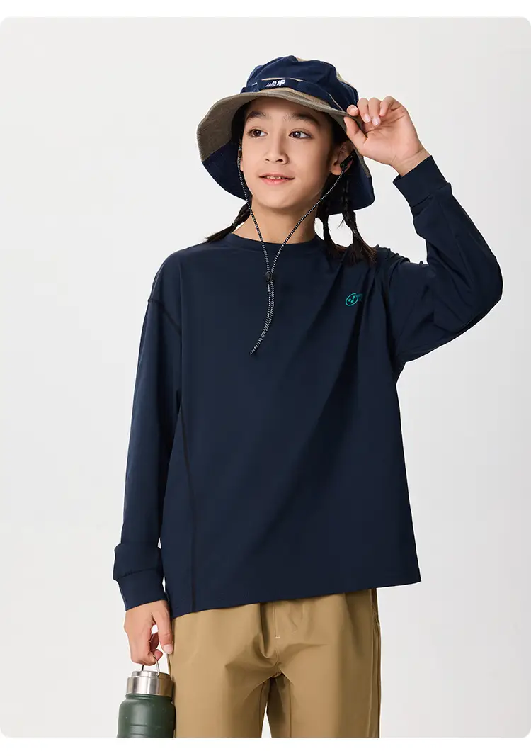 Girls Long Sleeve Grey Sweatshirt Kids Sports Wear — feature 16