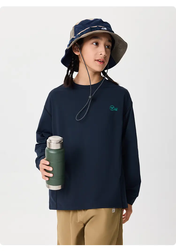 Girls Long Sleeve Grey Sweatshirt Kids Sports Wear — feature 17