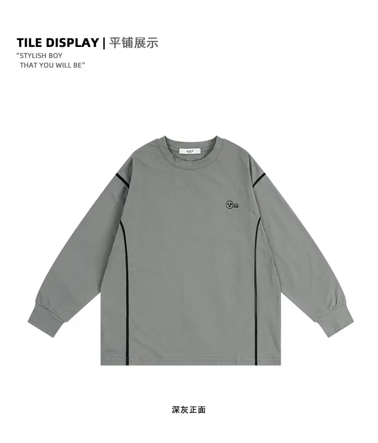 Girls Long Sleeve Grey Sweatshirt Kids Sports Wear — feature 25